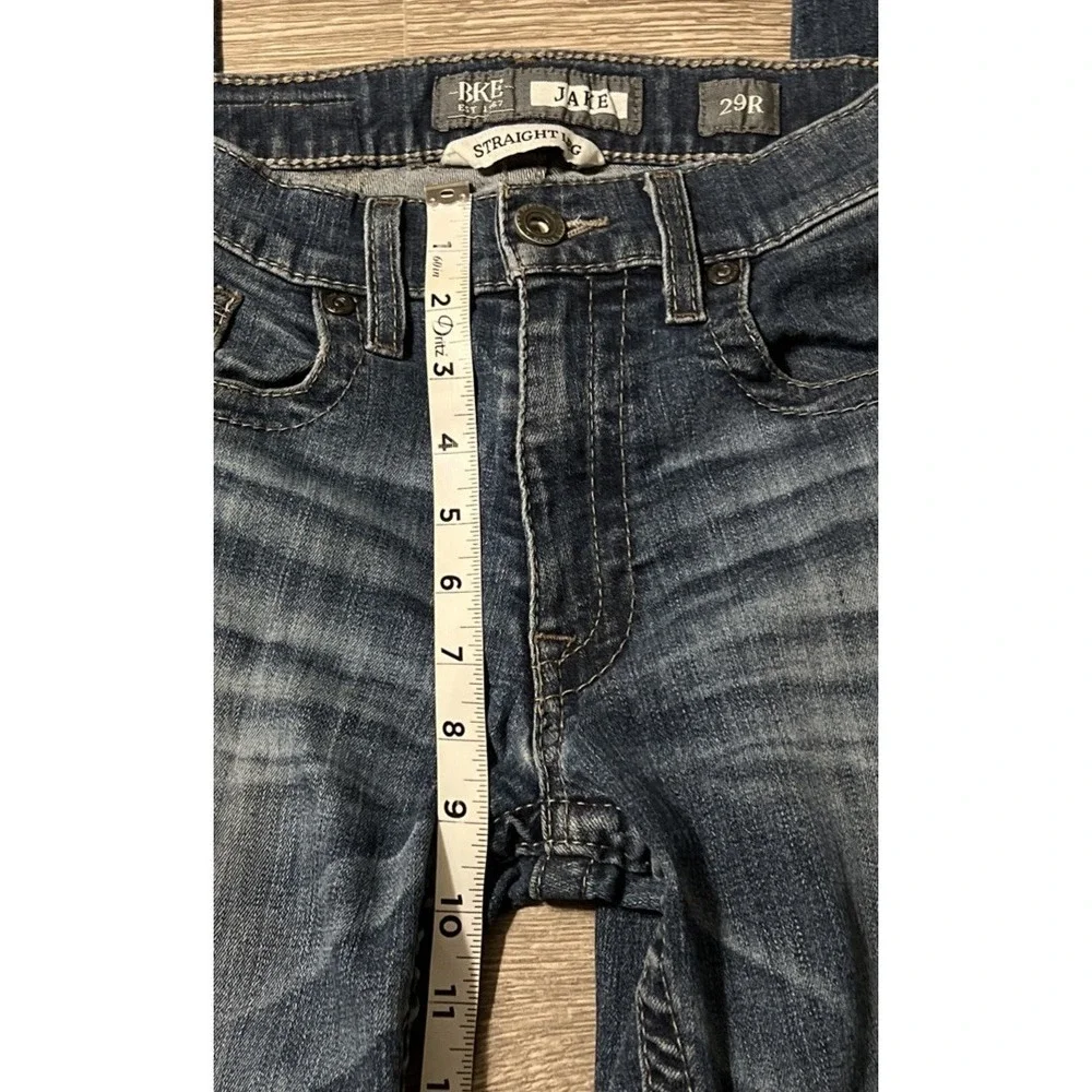 BKE Men's Jake Straight‎ Stretch Mid Rise Dark Wash Jeans Size 29 (29x31)